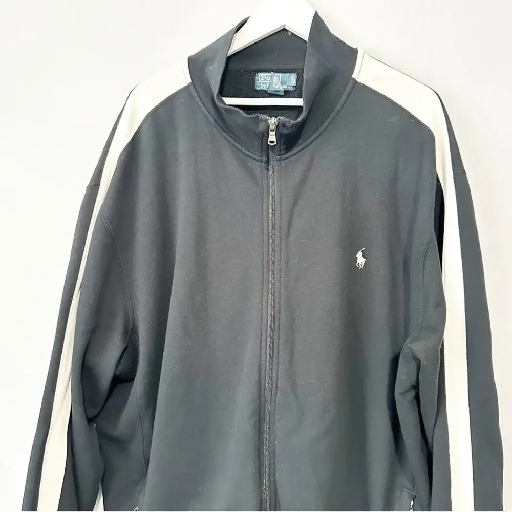 Polo Ralph Lauren full zip black jacket men’s 2X big and tall horse track top